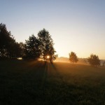 Wschód słońca w Bieszczadach